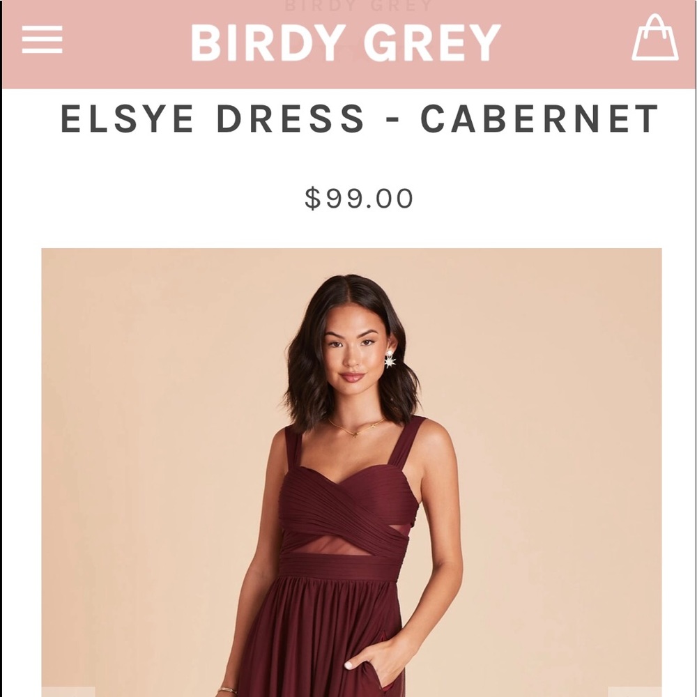 Birdy Grey Elyse size M bridesmaid dress in burgundy. Worn  once in a wedding.